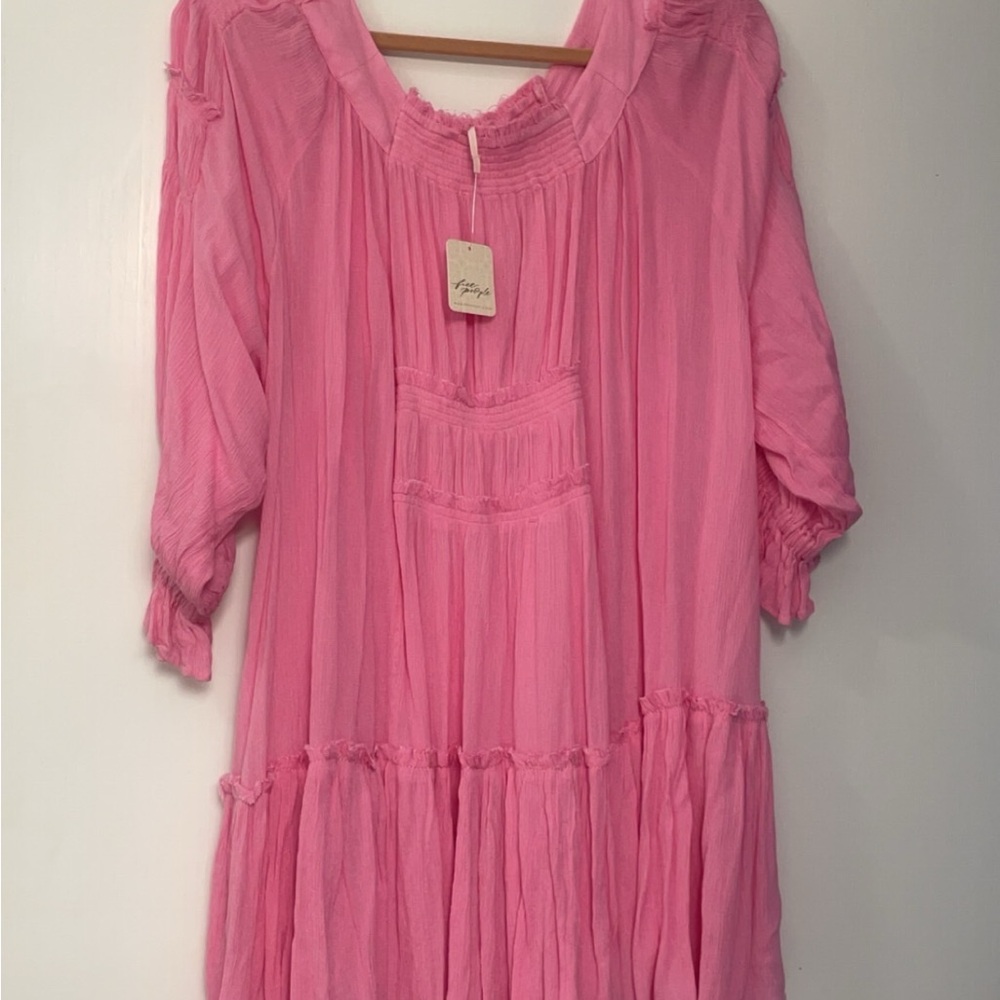 Free People Pink Off-Shoulder Mini Dress - Picture 2 of 2